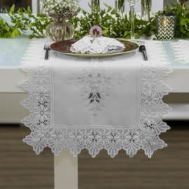 Trilho de Mesa Argivai Piquet Blanc 40cm x 1,80cm Trilho de Mesa Argivai Piquet Blanc 40cm x 1,80cm