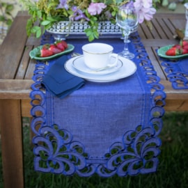 Trilho de Mesa Argivai Rechilie Navy 40cm x 1,40m Trilho de Mesa Argivai Rechilie Navy 40cm x 1,40m
